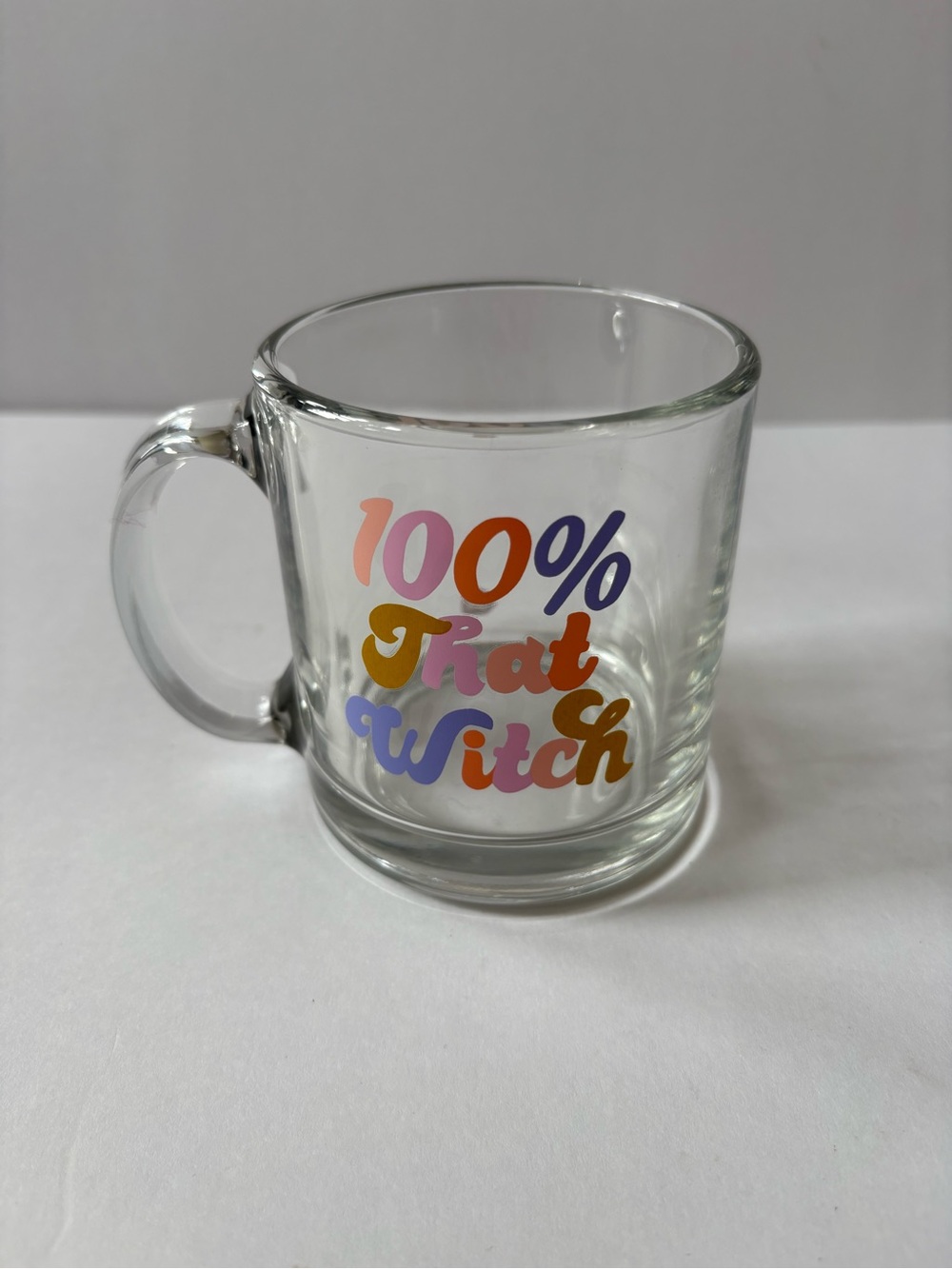 Talking Out Of Turn 100% That Witch Diner Mug Coffee Cup Clear Halloween Gift